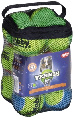 Nobby Tennis Line hračka tenisový míček barevný M 6,5cm 12ks