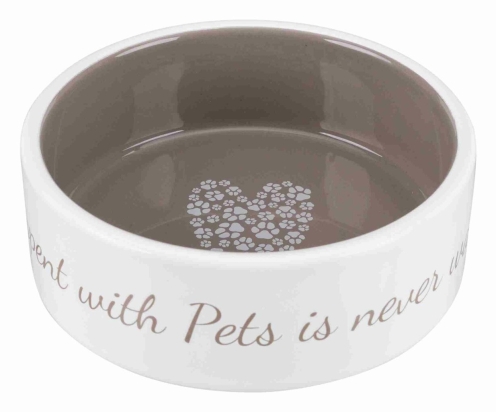 Pet´s home keramická miska 0,3l/12 cm krémovo/hnědošedá