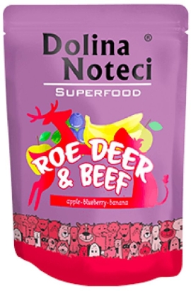 DOLINA NOTECI SUPERFOODS srnec a hovězí kapsička pro psy 300 g