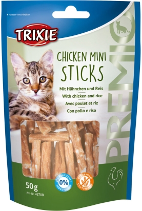 Premio MINI STICKS - mini tyčinky kuřecí s rýží 50 g