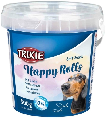 Soft Snack Happy Rolls - tyčinky s lososem, kyblík 500 g