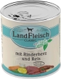 Landfleisch Dog Classic hovězí srdce s rýží 800g