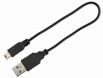 Flash USB svítící obojek XS-XL 70 cm / 10 mm,  černý (RP 2,10 Kč)