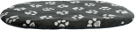 Oválný polštář JIMMY, 98 x 62 cm, černý s tlapkami
