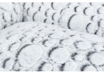 MILA plyšový čtvercový pelech s okrajem, 80 x 60 cm, bílá/šedá