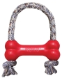 Kong Goodie Bone Medium gumová kost s lanem 14cm