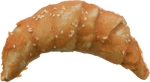Denta Fun Chicken Croissant [50ks], rohlík z buvolí kůže v kuřecím mase 11 cm, 80g