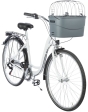 Plastový košík na kolo (řidítka), 42 x 39 x 30 cm, šedá (nosnost do 5 kg)