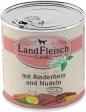 Landfleisch Dog Classic hovězí srdce s těstovinou 800g