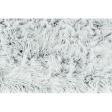 Lehací podložka HARVEY, hebký dlouhý vlas, 160 x 100 cm bílo-černo/šedá