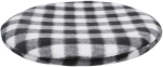 Hřejivý polštářek k nahřátí v mikrovlnné troubě, 26cm, černá/bílá-káro