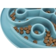 Protihltací talíř Slow feeding TRIANGL, k pomalému krmení, TPE, ø 28 cm, modrá