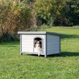 Natura bouda pro psa s rovnou střechou S-M 85 x 58 x 60 cm, šedá