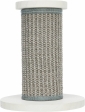 Kulatý schůdek se sisalem, prvek na stěnu, ø 18 × 22 cm, borové dřevo, bílá/šedá