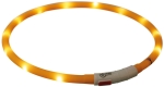 Flash USB svítící obojek XS-XL 70 cm / 10 mm,  - oranžová (RP 2,10 Kč)