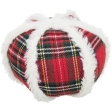 Xmas Ball - vánoční látkový míč zdobený plyšem, 15 cm