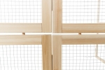 Vnitřní výběh pro zakrslé králíky, 60 - 240 x 50 cm, přírodní dřevo/kov