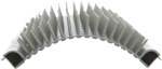 Masážní kartáč k upevnění na roh 8 x 13 cm šedý