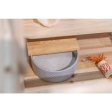 Písková lázeň s platformou, keramika/dřevo, ø 24 cm/ 25 x 9 cm, např. křeček, osmák