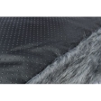 Polštář YELINA obdélníkový 110 x 75 cm, dlouhý plyšový vlas, černá/šedá