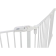 Zábrana pro psy s dvířky, 5 dílů, 62.5-300 x 76.5 cm, lakovaný kov