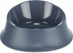 Plastová miska proti vyhazování potravy, gumový kroužek,  0.65 l/ø 22 cm, modrá