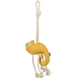Chamelion - chameleon na laně, 45 cm, hračka pro psy, 100% pravá kůže/lano, žlutá