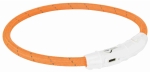 Svítící kroužek USB na krk M-L 45 cm/7 mm oranžový (RP 2,10 Kč)