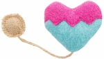 HEART - srdce, šustící hračka pro kočky s katnipem, 8 cm/18 cm, plsť/juta