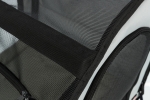 Autosedačka uzavíratelná, skládací, 4 strany celosíťové, 44 x 37 x 40 cm, šedo/černá