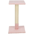 Škrabací sloupek BEANA, 69 cm, vzorovaný plyš, starorůžová