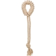 Přetahovací lano s kruhem, 50 cm, konopí/bavlna