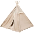 Teepee BOHO s polštářem, 55 x 65 x 44 cm, bavlna, béžová