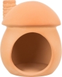 Keramický domek pro myši - hříbek,  ø 11 × 11 cm, terakota