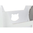 CASA CARA kartonový nábytek pro kočky, 93 x 82 x 30,5 cm, nosnost 8 kg, bílá