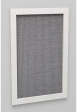 Škrábací deska na zeď, dřevěný rám, 38 × 58 cm, šedá/bílá