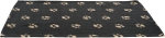Flísová deka BEANY 100x70cm - černá s béžovými tlapkami