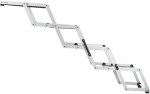 Skládací schody, 4 stupňové, hliník/TPR, 37cm šíře, až 70cm výška, max 160cm, nosnost 75kg