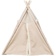 Teepee BOHO s polštářem, 55 x 65 x 44 cm, bavlna, béžová