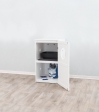 XL domek na kočičí toaletu, 2 poličky, MDF, 53 x 90 x 58 cm, bílá