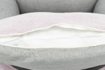 Obdélníkový pelech LONA, 80 x 60 cm, růžová/šedá