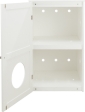 XL domek na kočičí toaletu, 2 poličky, MDF, 53 x 90 x 58 cm, bílá