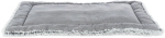 Lehací podložka HARVEY, hebký dlouhý vlas, 75 x 55 cm bílo-černo/šedá