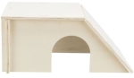 Dřevěný skládací domek BENT, šikmá střecha, morče/králíček, 40 x 18 x 23 cm