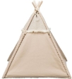 Teepee BOHO s polštářem, 55 x 65 x 44 cm, bavlna, béžová