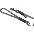 Soft Rope kulaté tkané vodítko, S-XL: 1.00 m/ 10 mm, černá/šedá