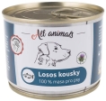 ALL ANIMALS losos kousky, konzerva pro psy, 200g