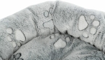 NANDO kulatý pelech s okrajem, 50 × 40 cm, světlešedá