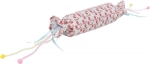 Vánoční bombon s catnipem, 34 cm, látková hračka šustící
