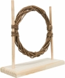 Agility set pro hlodavce - překážka, kruh, dřevo/proutí,  28 × 26 × 12 cm